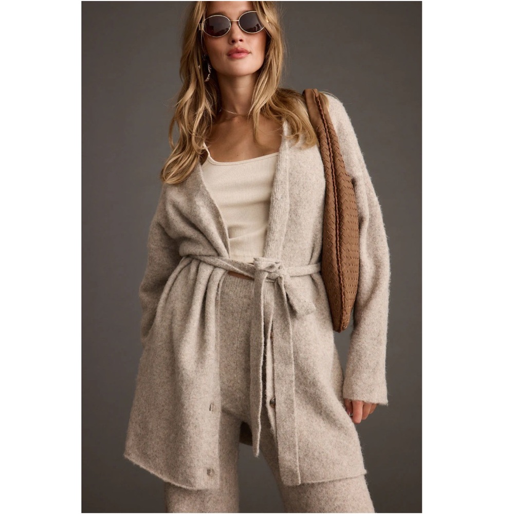 NWT 12th Tribe Finley Oatmeal Belted Cardigan - XL